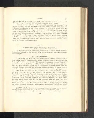 7. Kapitel. Die Schutzmittel gegen übermäßige Transpiration.