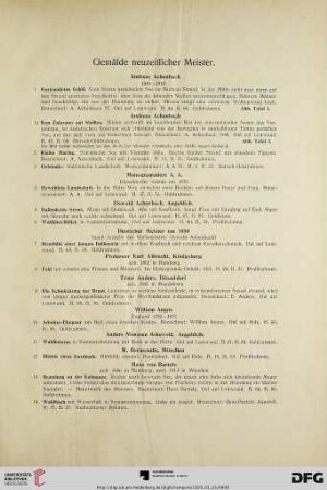 Gemälde neuzeitlicher Meister (Nr. 1-332)