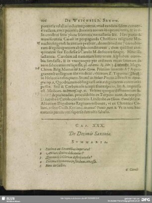 Cap. XXX. De Decimis Saxoniae