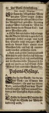 Paßions-Gesänge.