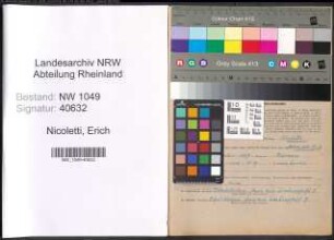 Entnazifizierung Erich Nicoletti , geb. 03.11.1897 (Bauunternehmer)