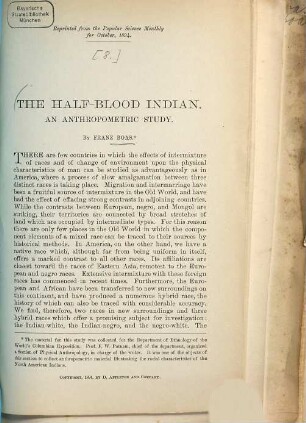 The half-blood Indian : an anthropometria study
