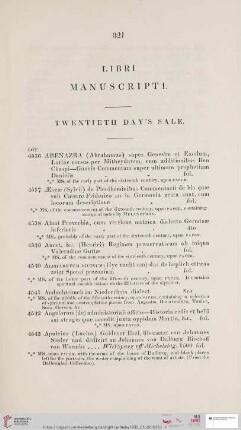 Twentieth day´s sale (Nr. 4536 - 4632)