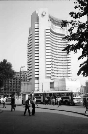 Bukarest: Hotel Intrcontinental vom Boulevard Nicolai Balcescu