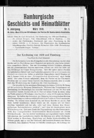 März 1931. Nr. 1
