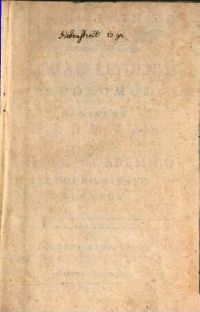 Florae Leydensis prodromus, exhibens plantas quae in horto academico Lugduno-Batavo aluntur