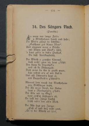 34. Des Sängers Fluch. (Parodie.)