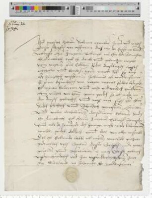 Mathias Tzitenn bescheinigt den Empfang seines Soldes von Seiten des Sotmesters.