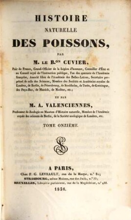 Histoire naturelle des poissons, 11