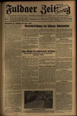 Ausgabe vom Donnerstag, den 25. März 1937.
