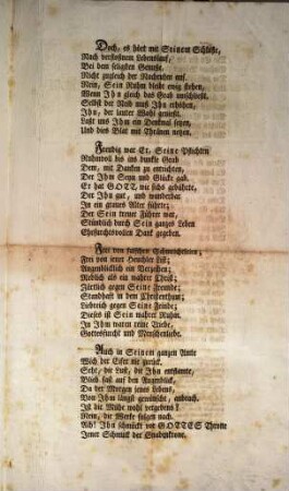 Der wohlverdiente Nachruhm eines frommen und rechtschaffenen Lehrers, an dem Beispiele des ... Herrn Christoph Stolzenbergs, Ruhmvollen Lehrers der zwoten Klaße auf der Poetenschule in Regensburg und wohlverdienten Kantors in der neuen Pfarr : zur Verewigung des Wohlseligen Herrn in tiefester Wehmuth geschildert