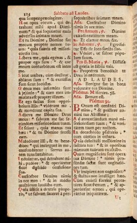 124-138, Sabbato ad Laudes.-Feria quarta ad Vesperas.