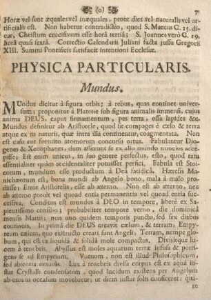Physica particularis.