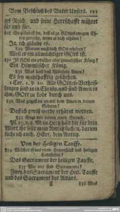 Von der Heiligen Tauffe