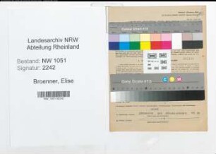 Entnazifizierung Elise Broenner , geb. 23.09.1909 ()