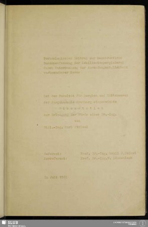 Technologischer Beitrag zur konstruktiven Zusammenfassung der Kokillentempergießerei durch Untersuchung der Anwendungsmöglichkeit verbrennbarer Kerne