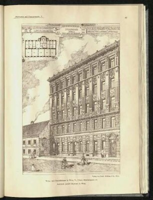 Wohn- und Geschäftshaus in Wien, V., Untere Bräuhausgasse 51. Architekt: Arnold Heymann.
