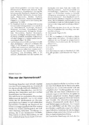 Was war der Hammerbrook?