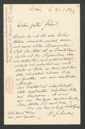 Brief an Ferruccio Busoni : 06.11.1899