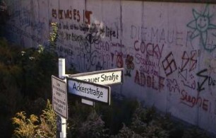 Berlin-West, Mauer im Stadtbezirk Wedding, Foto 1985