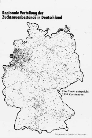 Regionale Verteilung der Zuchtsauenbestände in Deutschland