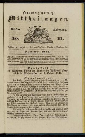 Eilfter Jahrgang. No. 11.