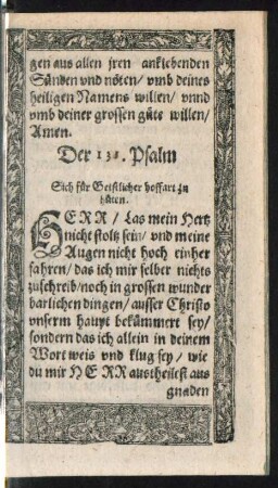 Der 131. Psalm - Der 140. Psalm