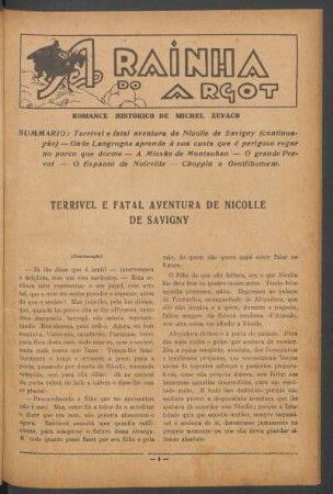 A rainha do Argot : Romance histórico