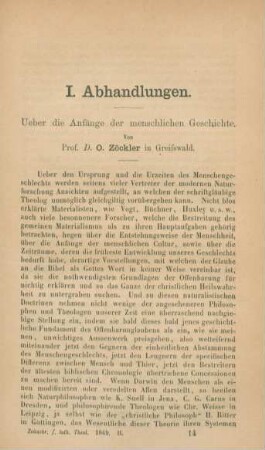 209-231 Ueber die Anfänge der menschlichen Geschichte