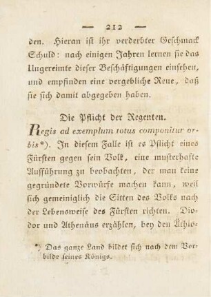 Die Pflicht der Regenten.