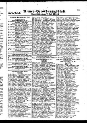 576. Ausgabe. Mittwoch, 7. Juli 1915
