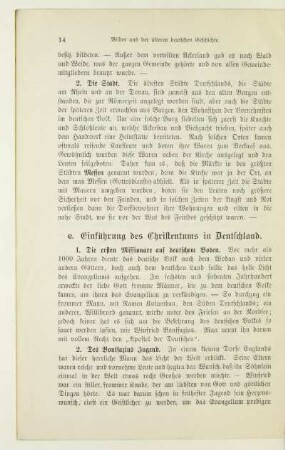 e. Einführung des Christentums in Deutschland
