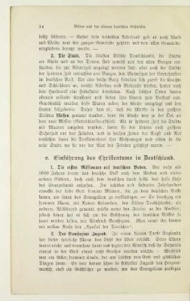 e. Einführung des Christentums in Deutschland