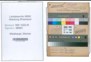 Entnazifizierung Werner Weishaupt , geb. 29.10.1913 (Bahnbeamter)