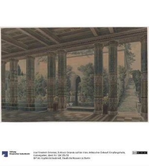 Schloss Orianda auf der Krim. Antikischer Entwurf. Empfangshalle, Kaisergarten