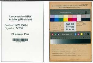 Entnazifizierung Paul Bluemlein , geb. 02.05.1898 (Monteur)
