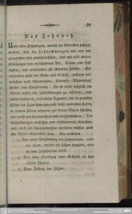 Das Zahnweh