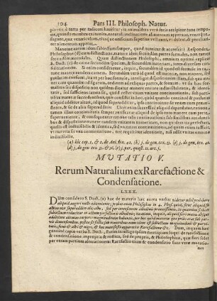 Mutatio V. Rerum Naturalium ex Rarefactione & Condensatione.