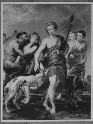 Diana mit Nymphen von Satyrn überfallen