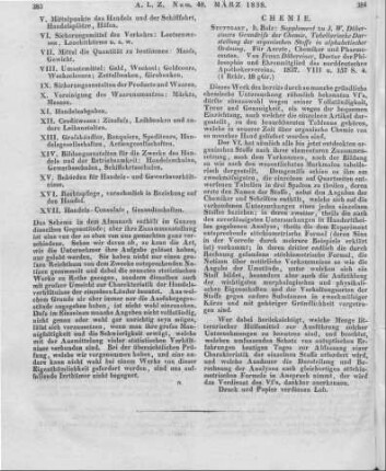 Döbereiner, F.: Supplement zu J. W. Döbereiners Grundriß der Chemie. Tabellarische Darstellung der organischen Stoffe in alphabetischer Ordnung. Stuttgart: Balz 1837