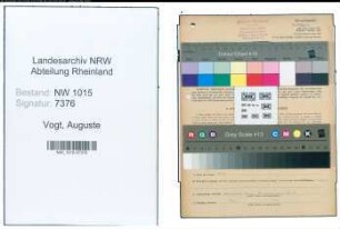 Entnazifizierung Auguste Vogt , geb. 28.12.1895 (Buchhalterin)