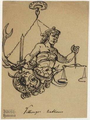 Rathaus zu Villingen, Justitia (hängend)