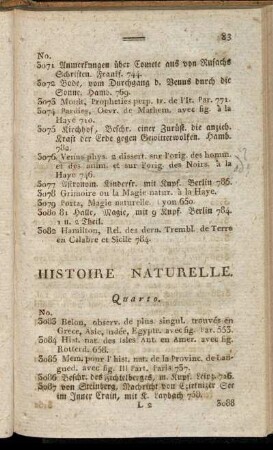 Histoire Naturelle