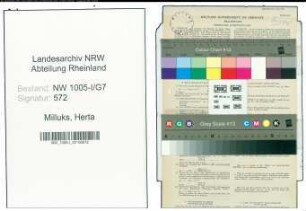 Entnazifizierung Herta Milluks , geb. 02.04.1921 (Verkaeuferin)