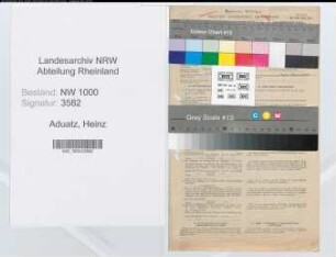 Entnazifizierung Heinz Aduatz, geb. 26.09.1915 (Verwaltungsbeamter)