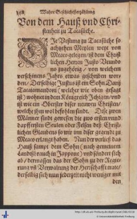 Von dem Haus und Christenheit zu Tacasuche.