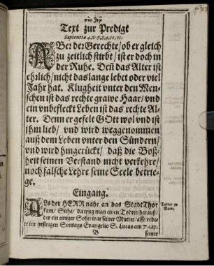 Text zur Predigt