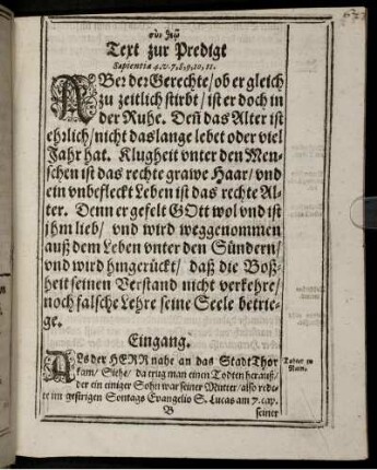 Text zur Predigt