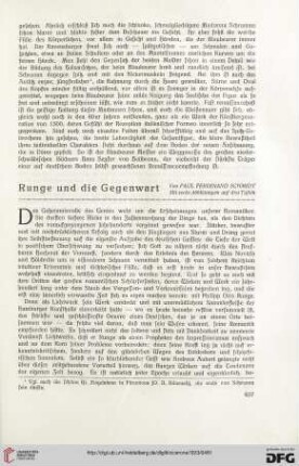 15: Runge und die Gegenwart