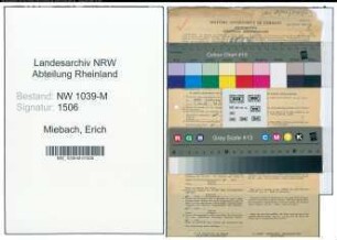 Entnazifizierung Erich Miebach , geb. 04.03.1901 (Geschaeftsfuehrer)